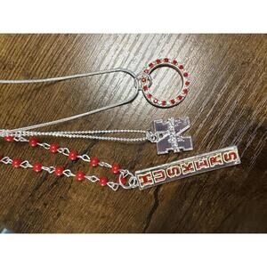 Collegiate Seasons Jewelry Nebraska Cornhuskers Trio Necklace